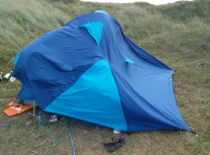 My tent in the wind 