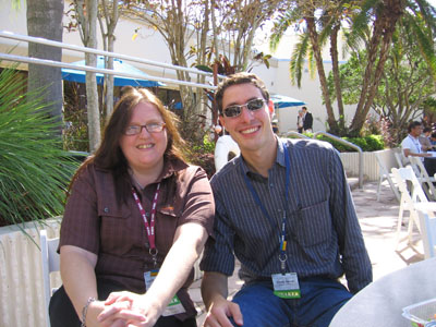 Ingrid and me during lunch at the pool... Nice to be outside in the warm air!